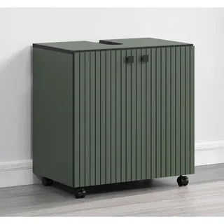 trendteam Waschbeckenunterschrank auf Rollen 60 x 64 x 42 cm Grün