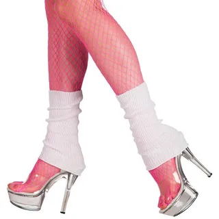 Boland Kostüm Retro-Beinstulpen weiß, Für warme Knöchel und einen heißen Look: 80er Retro Stulpen weiß