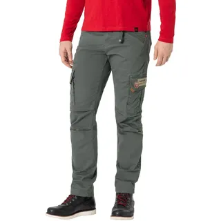 Timezone Herren Cargo REGULAR ROGER TZ Regular Fit Iron Grau 8018 Normaler Bund Reißverschluss W 30 L 32