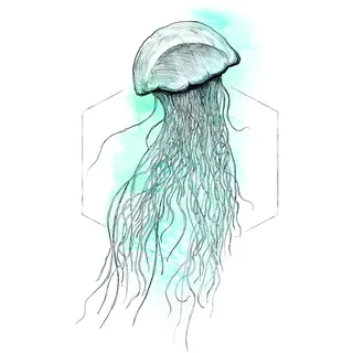 KOMAR Jellyfish Watercolor 40x50 cm