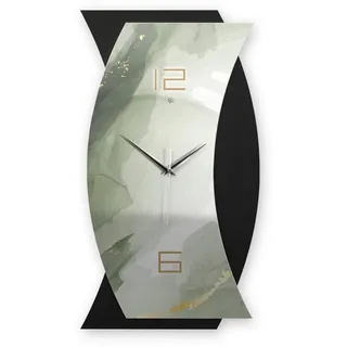 Kreative Feder Wanduhr 3D Designer-WANDUHR Green (ohne Ticken; Funk- oder Quarzuhrwerk; elegant, außergewöhnlich, modern) grün