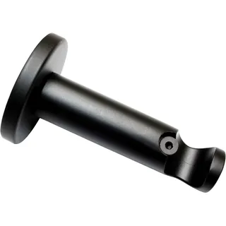 GARDINIA Vorhangstange Memphis 1-läufig Ø 16 mm 7,5 cm Schwarz