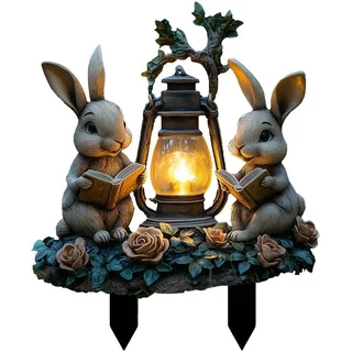 Kashyke Osterdeko Outdoor, Gartenstecker Ostern, Vintage Garten Oster Deko Außen, Ausgefallene Osterhase Osterdeko Frühlingsdeko Draußen Groß Hase Ostereier Gartendeko für Draussen XXL (#14)