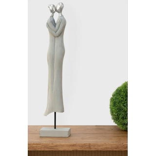 Moritz Skulptur Skulptur Nähe und Liebe 64x14x9cm, Dekoobjekt Holz, Tischdeko, Fensterdeko, Wanddeko, Holzdeko braun