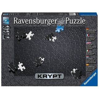 Ravensburger Verlag - Ravensburger Puzzle 15260 - Krypt Puzzle Schwarz - Schweres Puzzle für Erwachsene und Kinder ab 14 Jahren, mit 736 Teilen