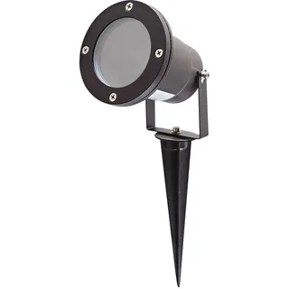ekobi Gartenstrahler LED BLAKE 2 Erdspieß GU10 230V IP65 3W 4000K Wasserdicht Wegeleuchten Untergrund Gartenlampen Gartenbeleuchtung mit Strom Bodenstrahler Außen Schwarz