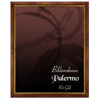 BIRAPA Einzelrahmen Bilderrahmen Palermo, (1 Stück), 59,4x84 cm (DIN A1), Rot Gold, Holz rot 59,4 cm x 84 cm