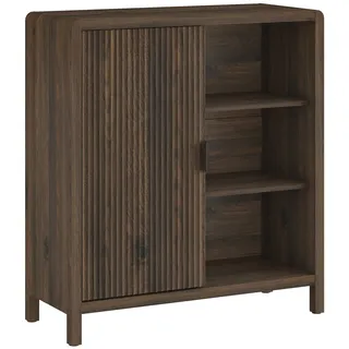 [en.casa] Kommode Lukkodso 82 x 75 x 30 cm Walnussoptik