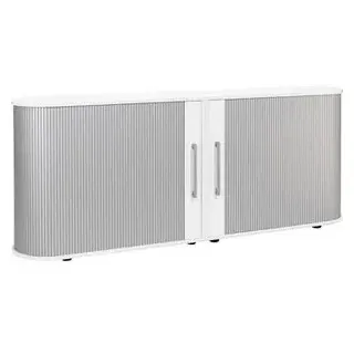 Geramöbel Flex Aktenschrank 200 x 83 x 40 cm silber/weiß