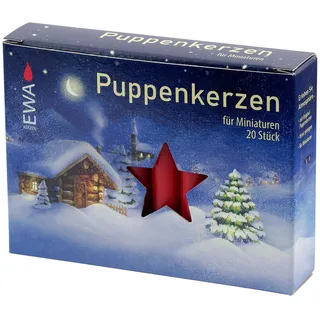 Puppenkerzen - Baumkerzen - Pyramidenkerzen weiß/rot/natur aus Wachs in verschieden Größen apog-versand (Puppenkerzen Ø10x65mm, rot)