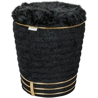 Qiyano Pouf Ainoa 200 Teddy Schwarz | Gr.: onesize