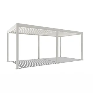 Weide Pergola 3 x 6 m inkl. LED Weiß