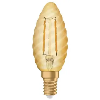 LED-Leuchtmittel Osram LED Filament Kerze gedreht Vintage 1906 2,5W = 22W E14 Gold