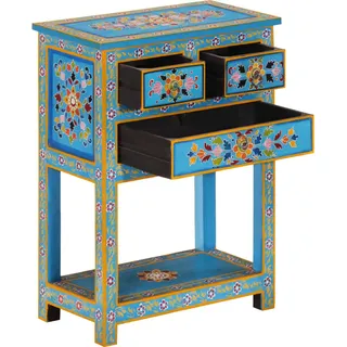 Sideboard/anrichte/buffet Türkis 55x30x76 Cm Massivholz Mango Lxww749681