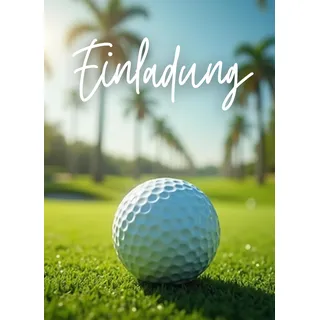 ZETTMANN Minigolf Einladungskarten Kindergeburtstag – 10er Set – Minigolf Party Einladungen für Jungen – Premium Druck in DIN A6