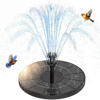 AISITIN Solarbrunnen für Draussen ingebaute 1500 mAh Akku mit Stützstangen | 3,5W Solar Springbrunnen für Außen mit 10 Effekte, Teichpumpe Solar für Garten, Schwimmender Fontäne Pumpe für Vogelbad,Teich