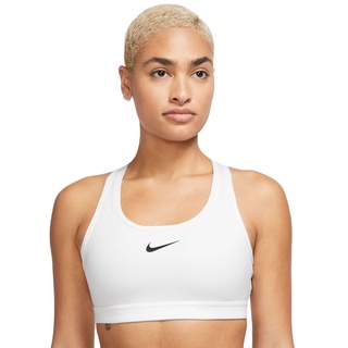 Nike Damen Swoosh Medium Support Padded Sports Bra weiß