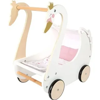 small foot gmbh & co. kg Puppenwagen Schwan mehrfarbig Weiß