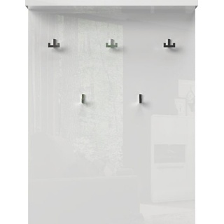 Garderobenpaneel PLACES OF STYLE "Piano" Garderobenpaneele Gr. B/H/T: 76 cm x 100 cm x 17 cm, weiß (kristallweiß hochglanz) Garderobenpaneel Garderobenpaneele