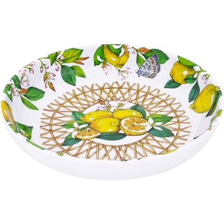 Les Jardins de la Comtesse - Suppenteller ideal als Suppenteller oder Nudeln – Melamin – Capri – Ø 20 cm – gelbe Zitronen – nahezu unzerbrechliche Geschirr-Kollektion MelARTmine