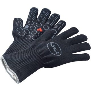 RÖSLE Premium-Grillhandschuhe, Hochwertige Handschuhe zum Schutz vor Verbrennungen, atmungsaktiv und temperaturbeständig bis 350°C, Meta-Aramid, Baumwoll-Innenfutter