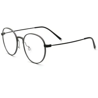 PACIEA Lesebrille Damen Herren Hochwertige Legierung Blaulichtfilter Ultraleicht Titan grau 2.0