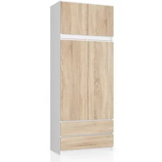 Akord Kleiderschrank Akord S90 90 x 234 x 51 cm Weiß