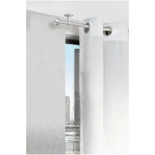 ONDECO Gardinenstange ausziehbar 2in1 Wand- - Edelstahl-optik 160-280 cm