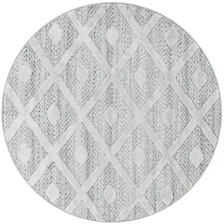 Ayyildiz Hochflorteppich Pisa 4707 Grau Ø 200 cm