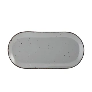 Peill+Putzler Servierplatte 38 x 18 cm  Siena ¦ grau ¦ Steinzeug/Steingut ¦ Maße (cm): B: 18