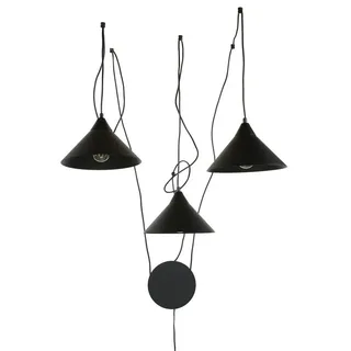 Licht-Erlebnisse Pendelleuchte FLEXIO, ohne Leuchtmittel, Hängelampe mit Stecker Schalter Schwarz Metall Modern Design flexibel schwarz