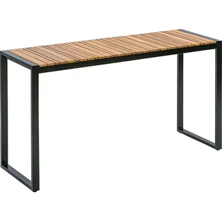 Dehner Chicago Wood Gartentisch 133 x 74,5 x 42 cm Braun/Schwarz