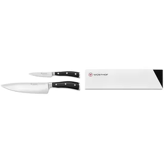 WÜSTHOF Classic Ikon Messersatz mit 2 Messern & Klingenschützer bis 20 cm, Weiß