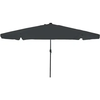 Helloshop26 - Moderner runder Gartenschirm 395 x 395 x 245 cm mit langlebiger LED-Beleuchtung anthrazitfarbenes Polyester 02_0058789