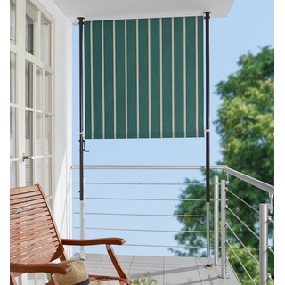 Angerer Freizeitmöbel Klemm-Senkrechtmarkise grün/weiß, BxH: 150x225 cm grün|weiß