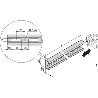 Schroff C-Profile - C-PROFIL 800 650MM