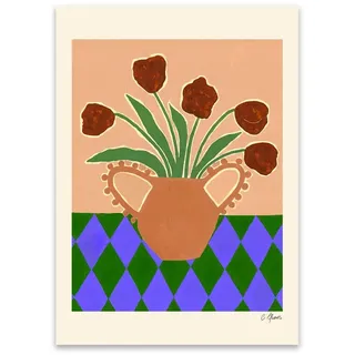The Poster Club - Red Tulips von Carla Llanos, 30 x 40 cm