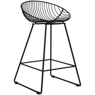 loft24 Barhocker Ellis (1 St), aus Metall im modernen Design, Sitzhöhe ca. 77,5 cm schwarz