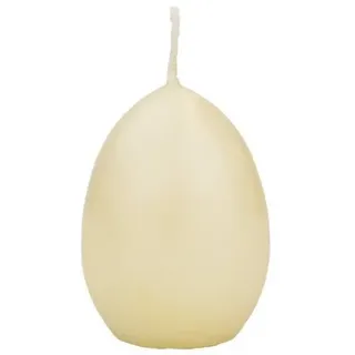 INNA-Glas Formkerze Osterei Kerze LEONITA, creme, 6cm, 4,5cm, 7h - Made in Germany weiß