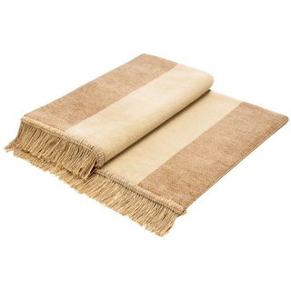 Tagesdecke Plaid / Decke Cover Cotton S&P beige 100 x 200cm, Biederlack