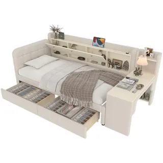 stilvora Bett 90 x 200 cm Beige