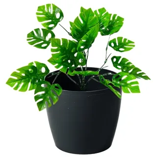 Kunststoff-blumentopf 21x18,5cm, Schwarzer Dekorativer Deckel, Magnolie