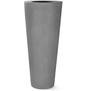 Polystone Conical Outdoor Bodenvase Ø 48 cm, Höhe 110 cm grau