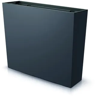 Tymar Blumenkasten Blumenkübel hoch Pflanzkasten Outdoor Blumentopf sichtschutz länglich pflanzgefäße für draussen rechteckig (Anthrazit; 58x18x50cm)