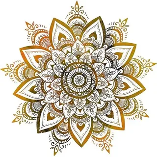 Mandala-wandtattoo, Großes Mandala-wandtattoo Fürs Schlafzimmer, Goldenes Boho-blumen-wandtattoo, Wanddeko Im Boho-stil Für Flur Oder Yoga-wand, Blumen-wandtattoo