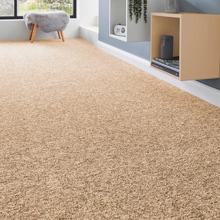 ANDIAMO Teppichboden "Schlinge Matz" Teppiche Gr. B/L: 400 cm x 500 cm, 6 mm, 1 St., beige (sand) Teppichboden
