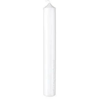 schlanke, Elegante Kerze 500 x 40 mm Weiss, Altarkerze mit Dornbohrung, Kerzenrohling Taufe, Kommunion