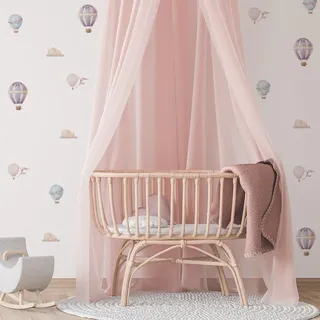 Mica-Mica Wandtattoo Kinderzimmer - Heißluftballons und Wolken | Hochwertige Stoff-Wandtattoos | 100% PVC-frei | Nachhaltige Wanddeko, Wandaufkleber & Wandsticker | Deko fürs Babyzimmer