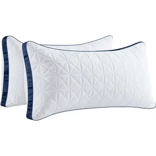LuxusKollektion Sitzkissen Orthopädische Kissen 40x80cm 2er Set Marineblau atmungsaktiv