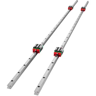 Vevor Linearschiene 15CA, Linearlager-Gleitset mit 2 20-Schienenwellen von 1500 mm und 4 Lagerkissenblöcken